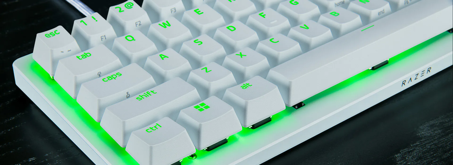질감 있는 더블샷(DOUBLESHOT) PBT 키캡 - 흰색 EDITION