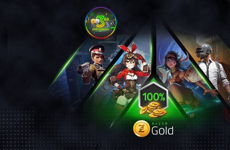 100% razer gold back on your first recharge