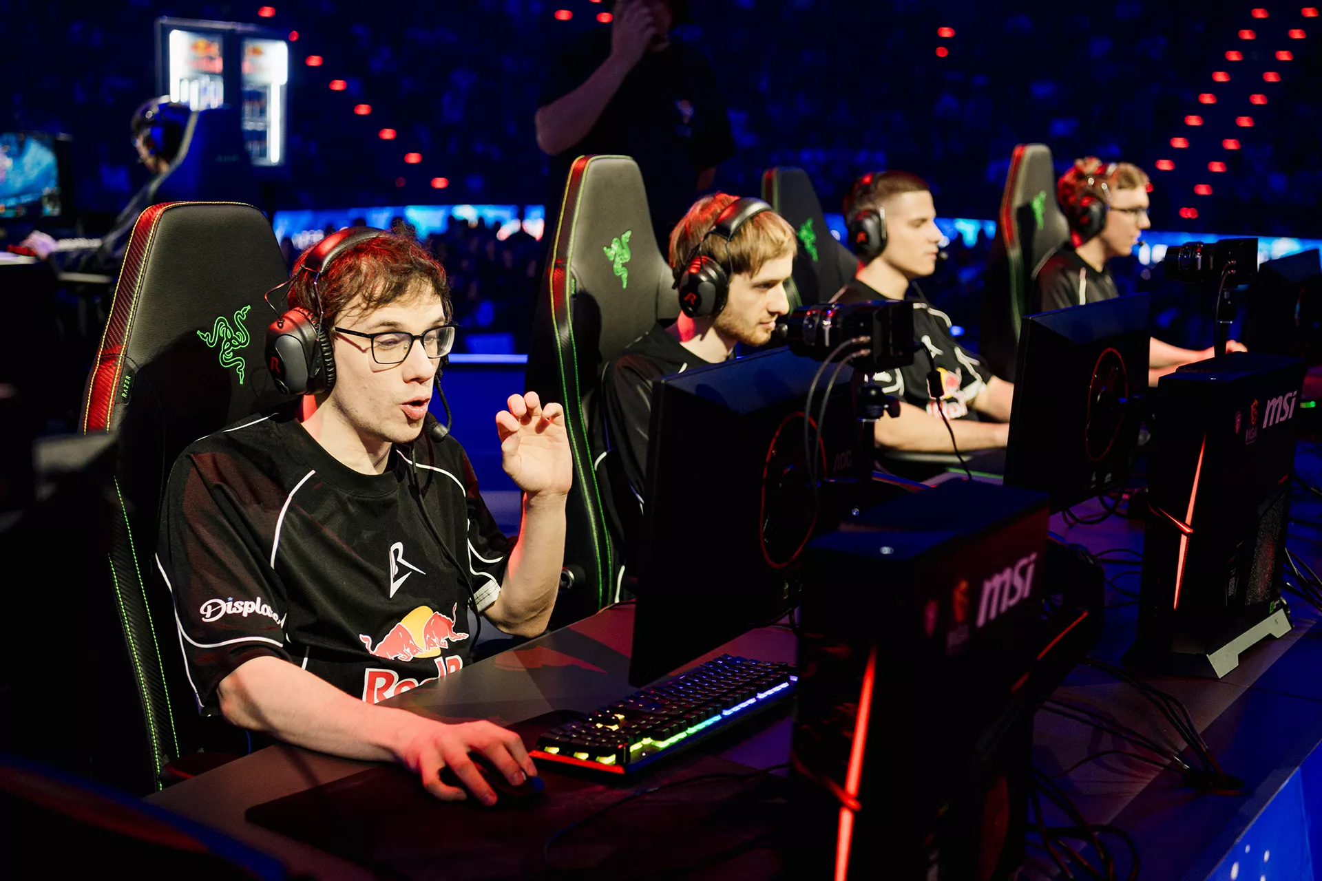 Players competing on the Razer Iskur V2 Photographer Credit: Marcel Lämmerhirt / Red Bull