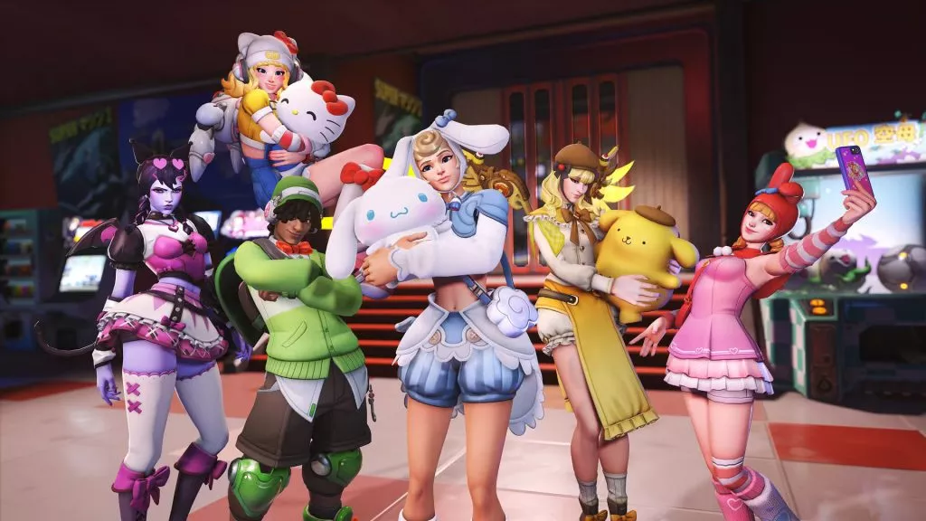 Friendship, but Make It Heroic with Overwatch x Hello Kitty and Friends