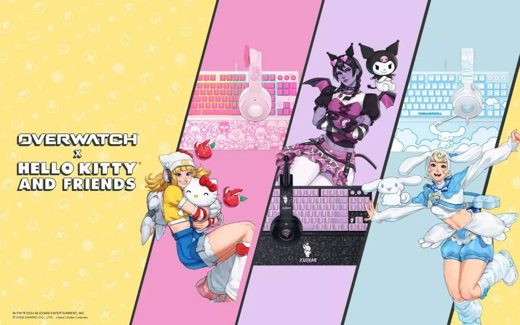 Friendship, but Make It Heroic with Overwatch x Hello Kitty® and Friends Hello Kitty and Friends x Overwatch x Razer