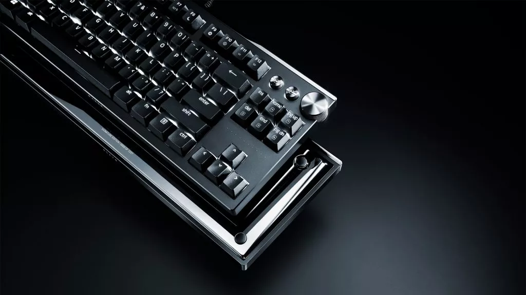 Studio view of the Razer Huntsman Signature Edition on a matte black background.