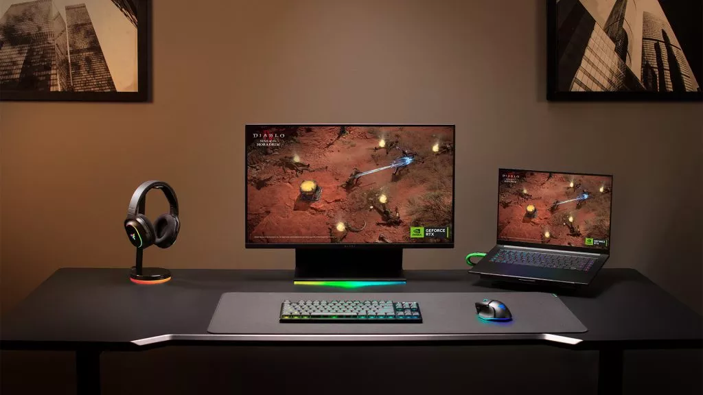 The 16-inch 240 Hz OLED display on the Razer Blade 16 