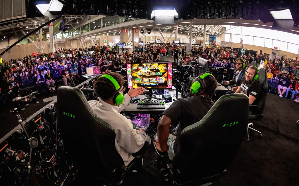 Razer peripherals showcased at PAX arena event stage