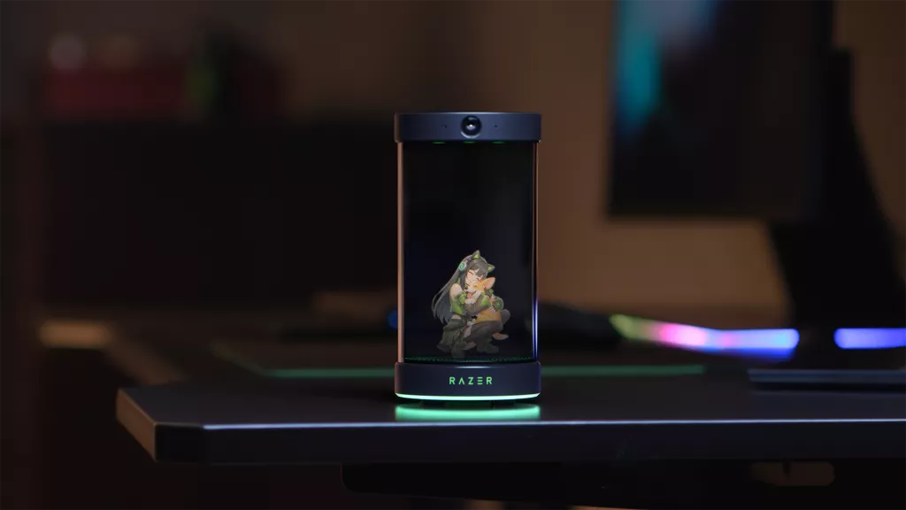 Razer AVA interacting with the Razer AVA Mini