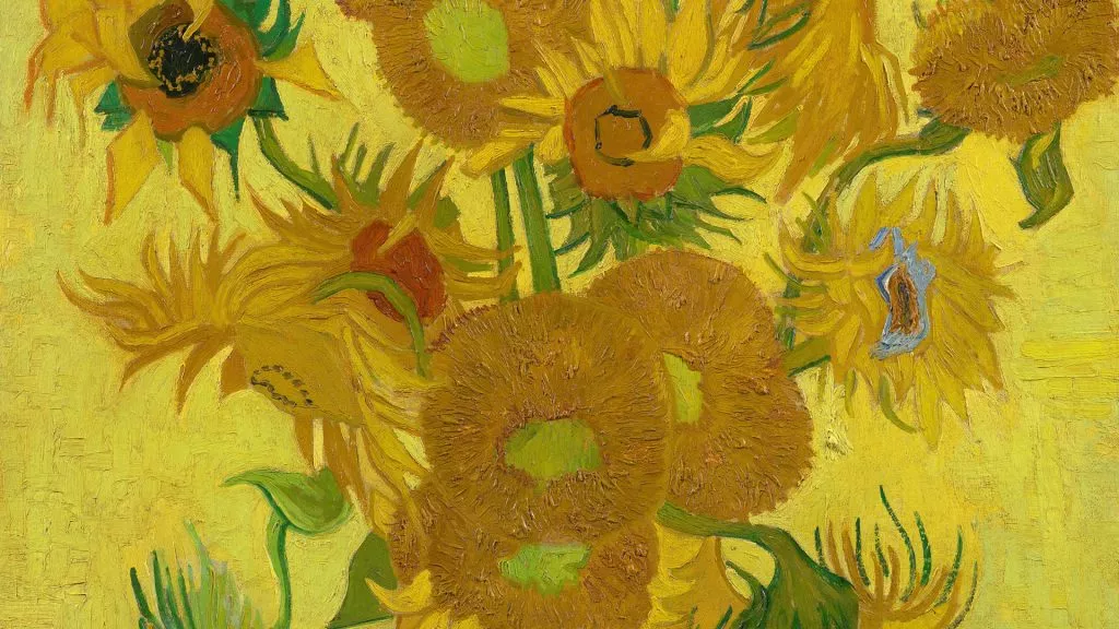 The iconic Vincent Van Gogh's sunflowers reimaged by The Masters 