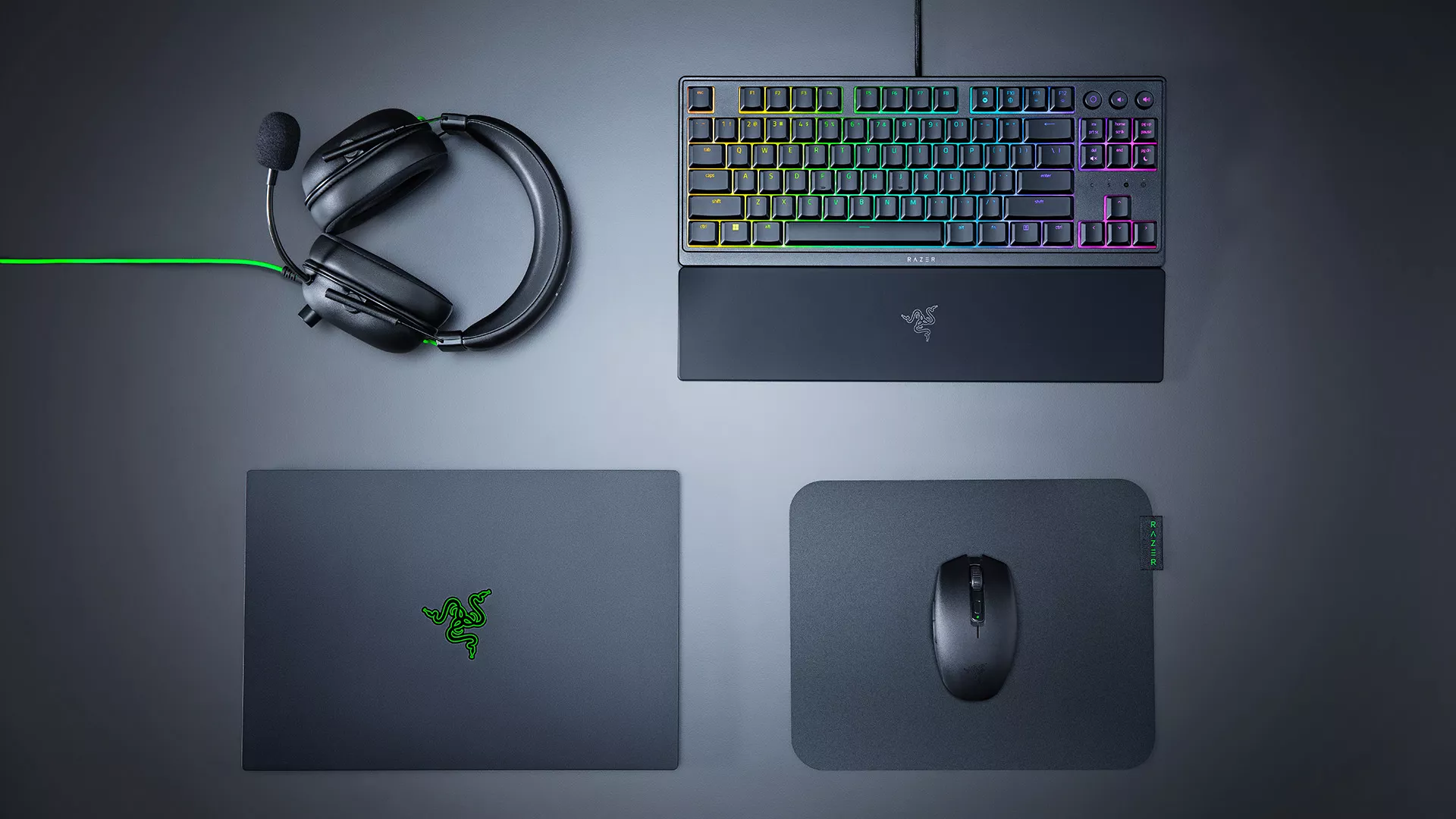 What’s inside: Razer Blade 14, Razer Orochi V2, Razer Ornata V3 TKL, Razer BlackShark V2 X, and Razer Sphex V3.