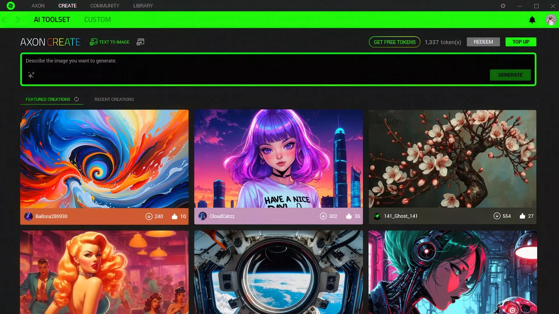 AI-generated gaming wallpaper created with AXON CREATE