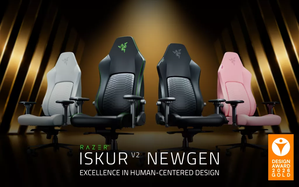 Razer Iskur V2 NewGen Wins Gold at the Human-Centered Design Award 2026