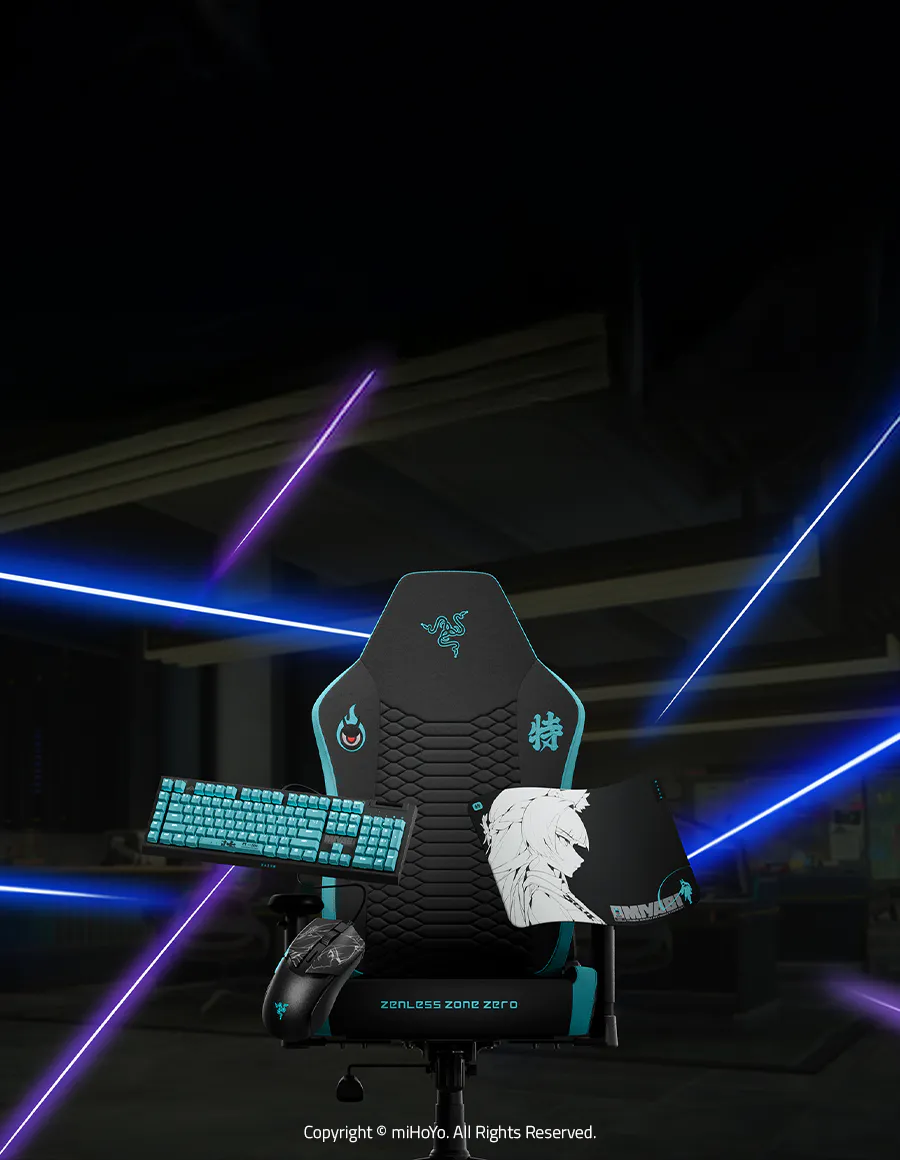 Zenless Zone Zero Razer peripherals. Copyright © miHoYo. All Rights Reserved.