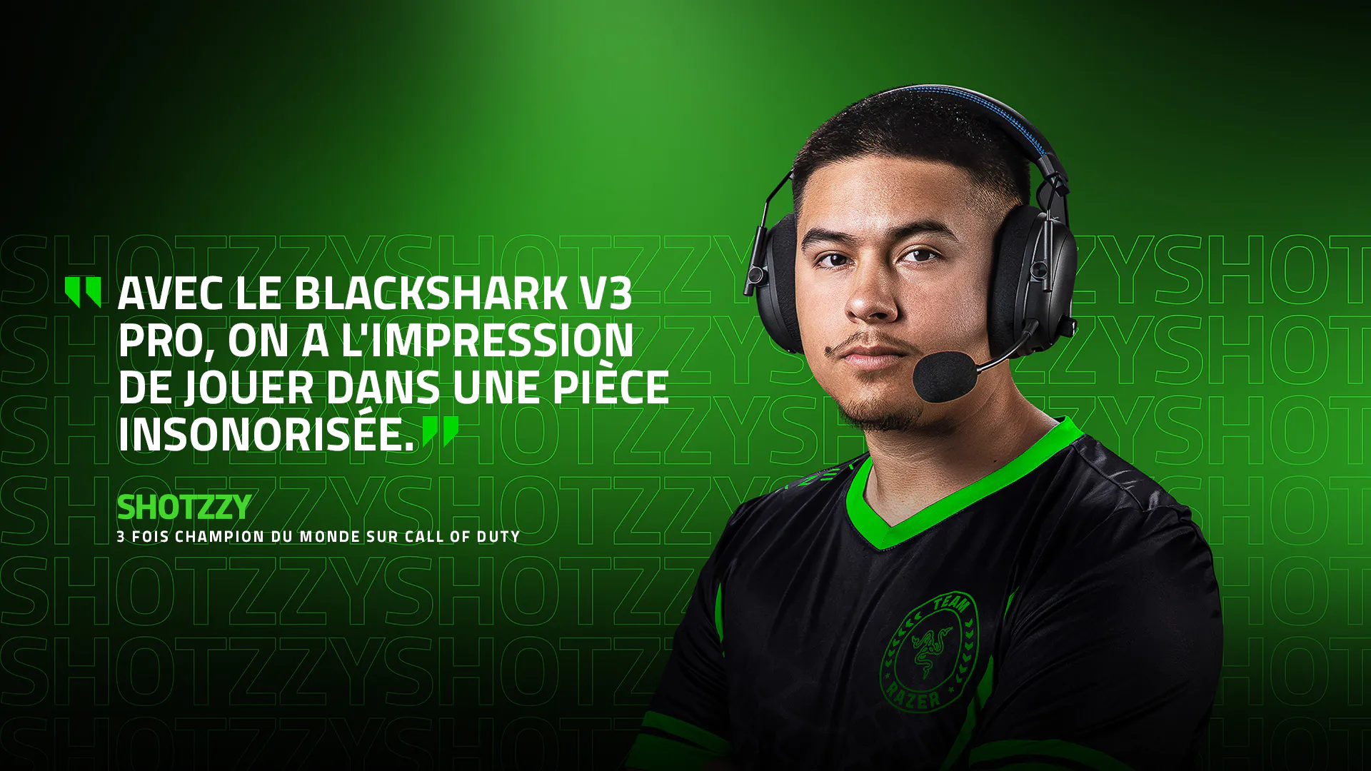 Avec le Blackshark V3 Pro, on a l'impression de jouer dans une pièce insonorisée. | Shotzzy | Optic Gaming | 3 fois Champion du Monde sur Call of Duty