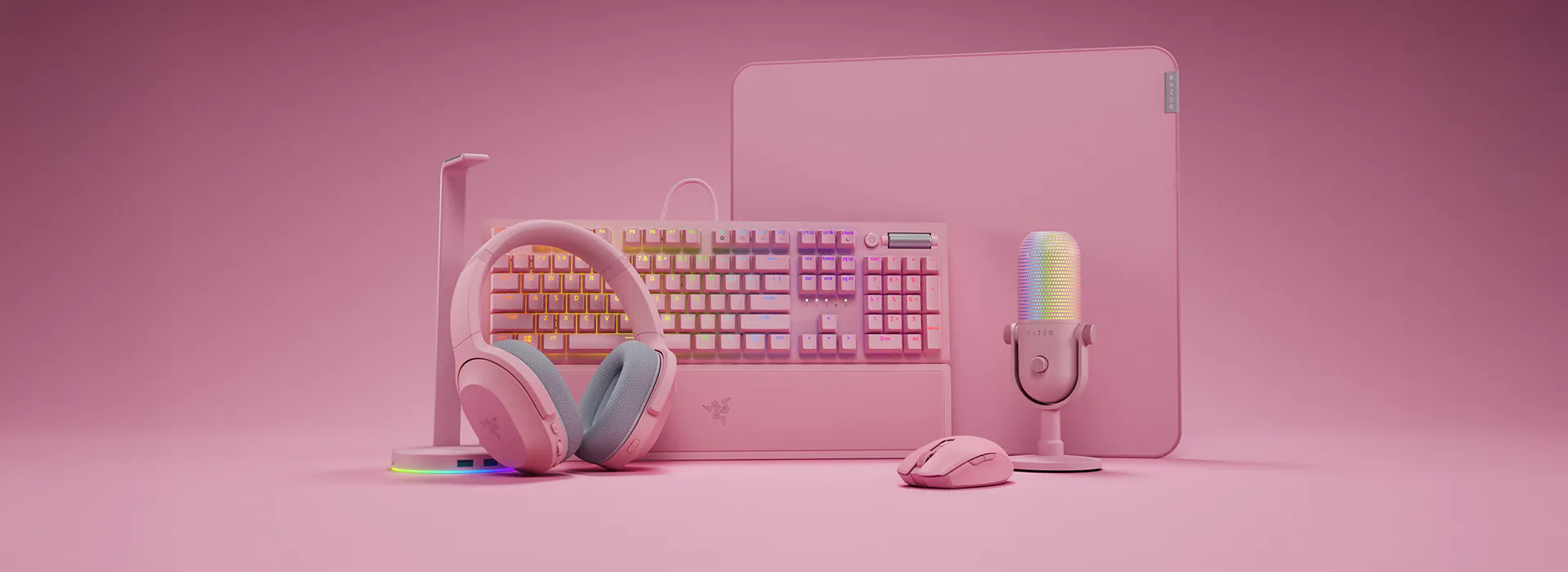 Quartz Pink Gaming Peripherals