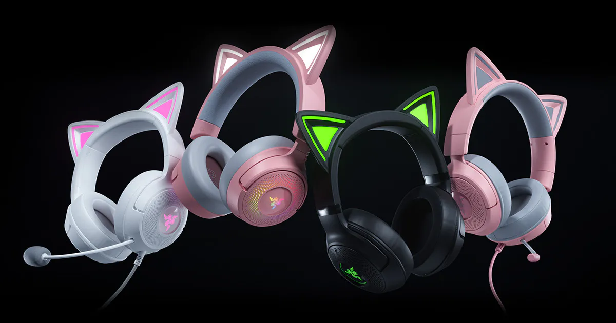 ヘッドホン RAZER KRAKEN KITTY EDITION Kitty Ear Headsets - Razer Kraken Kitty Range | Razer United