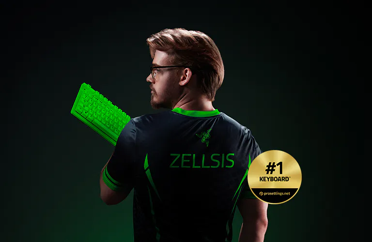 Headshot of Zellsis. #1 Keyboard - prosettings.net badge