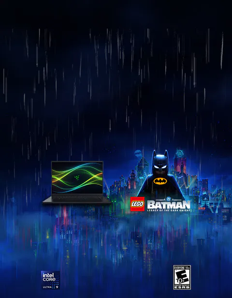Lego Batman ©2026 The LEGO Group. Intel Core Ultra logo