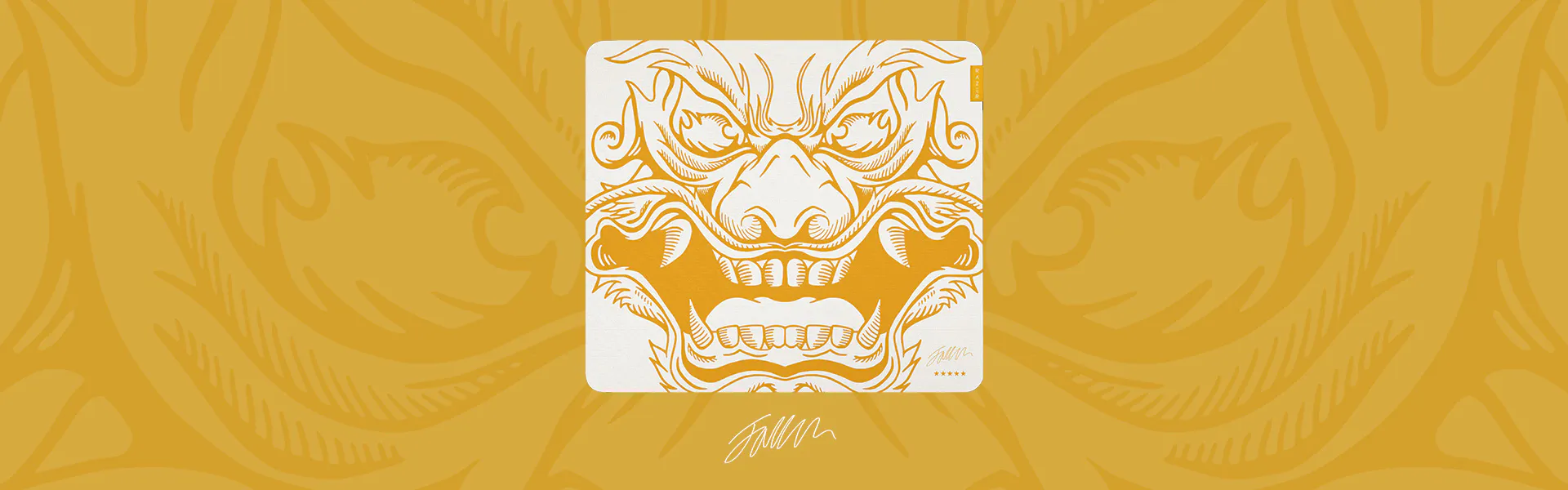 Image of  mouse mat design with Faker’s signature.