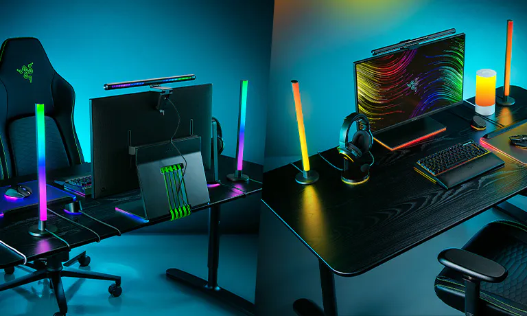 Razer Aether Standing Light Bars: Dual-Sided Lighting Solution