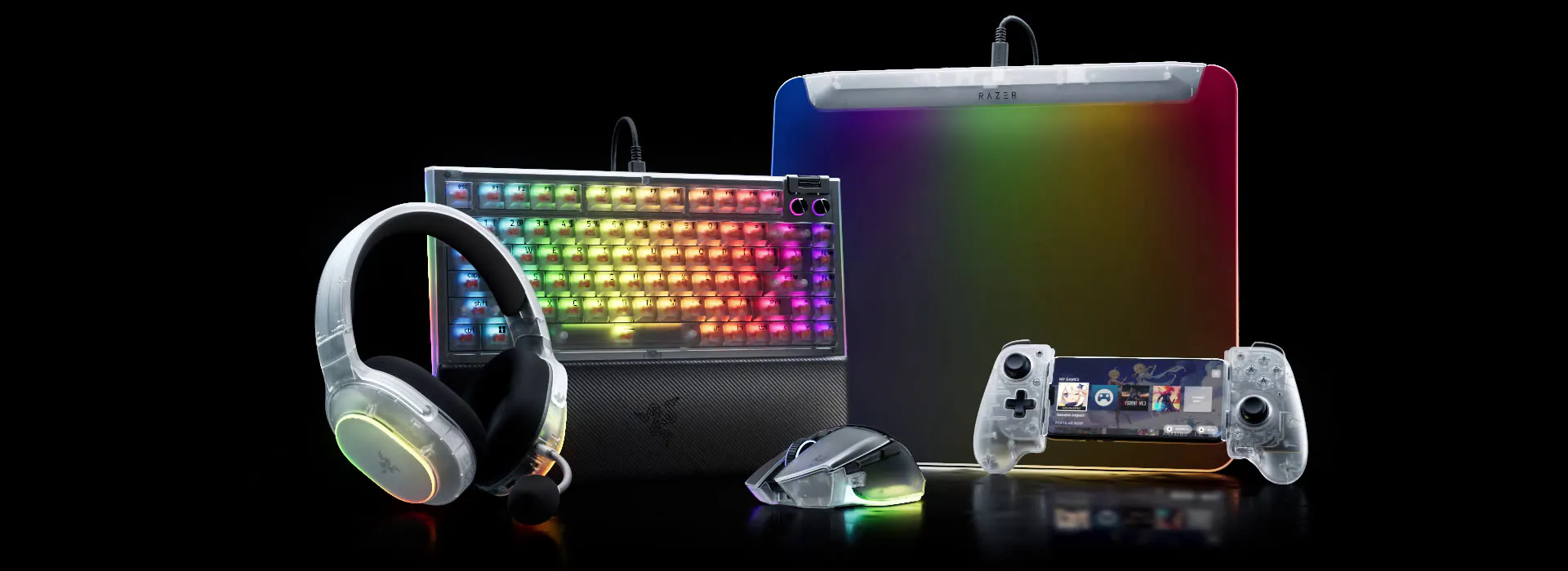 Phantom White コレクション RGB ゲーミングセットアップ | Razer 日本