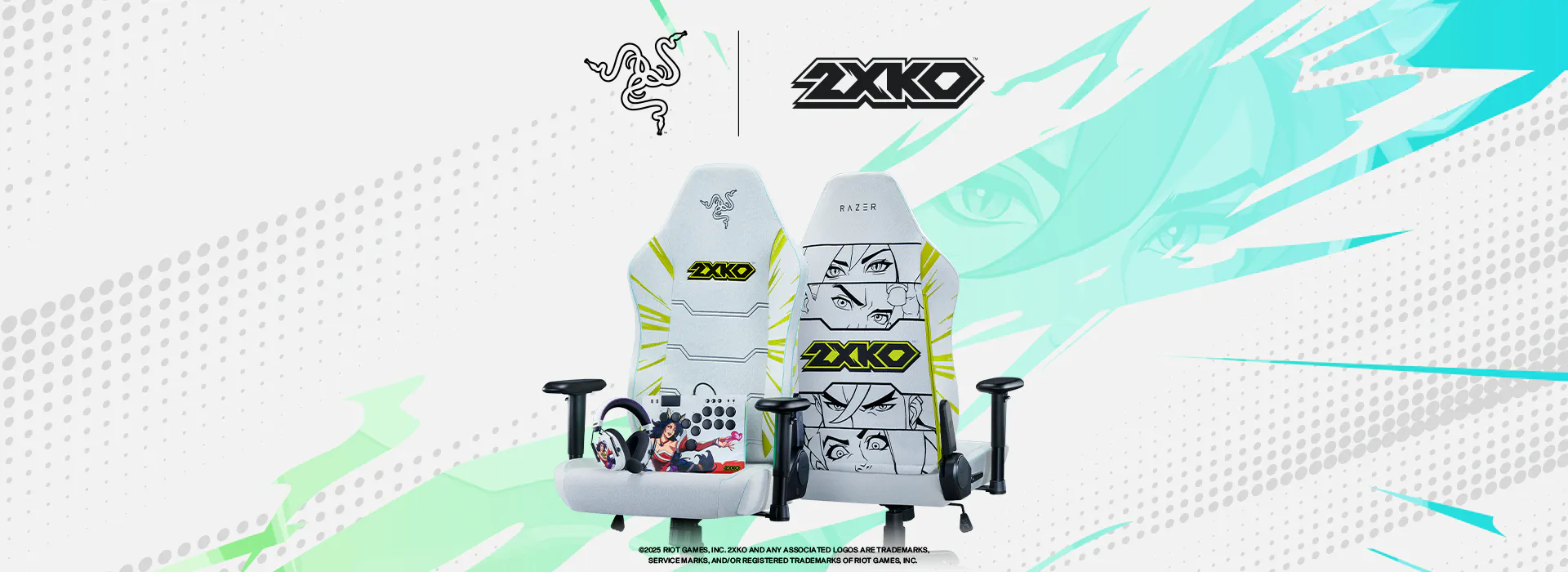 RAZER | 2XKO collection; ©2025 RIOT GAMES INC. RIOT GAMES, 2XKO AND ANY ASSOCIATED LOGOS ARE TRADEMARKS, SERVICE MARKS, AND/OR REGISTERED TRADEMARKS OF RIOT GAMES, INC.