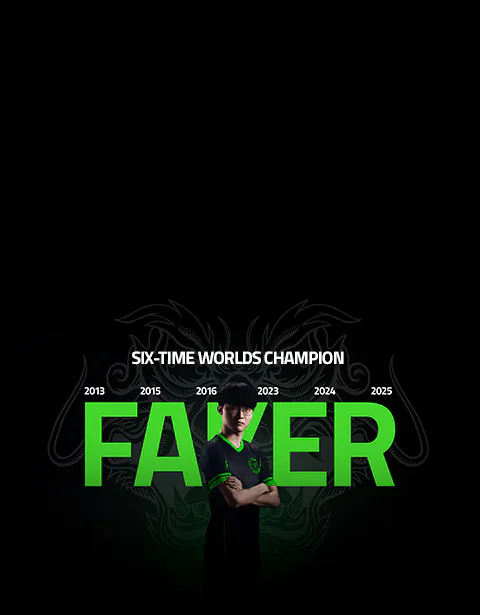 Faker. Six-Time Worlds Champion. 2013, 2015, 2016, 2023, 2024, 2025.