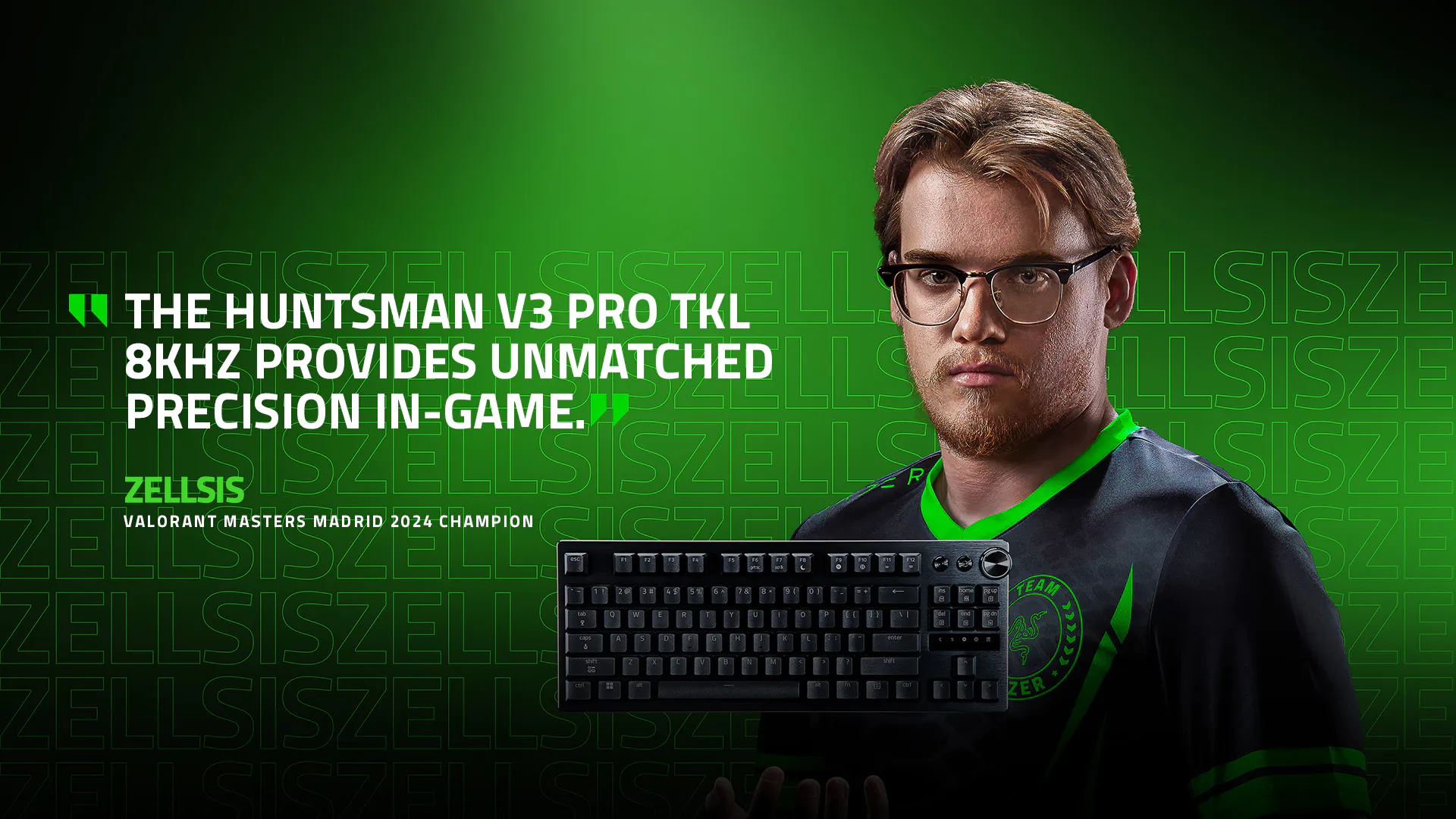 The Huntsman V3 Pro TKL 8KHz Provides Unmatched Precision In-Game | ZELLSIS | VALORANT MASTERS MADRID 2024 CHAMPION