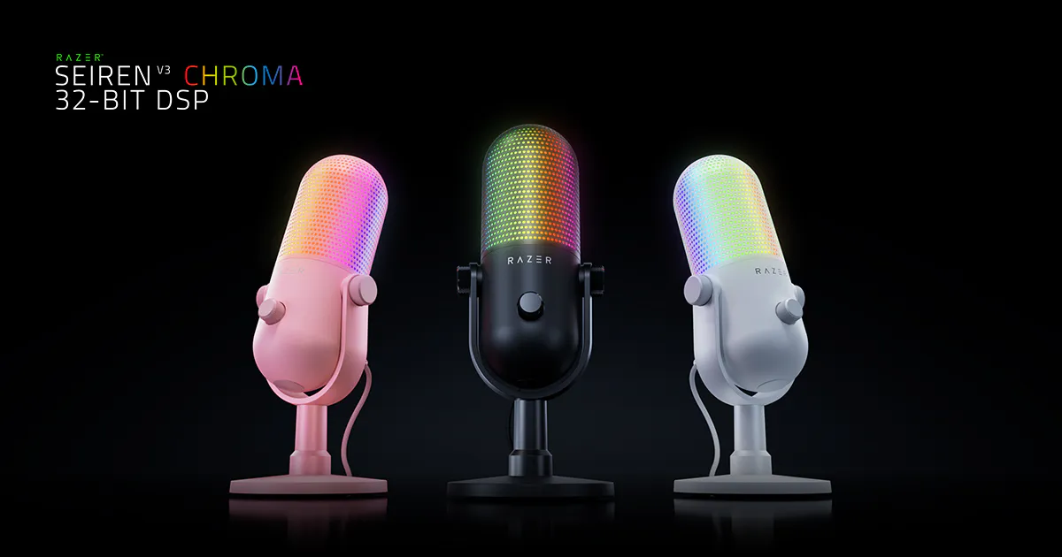 Razer Seiren V3 Chroma 32-Bit DSP 配信用マイク | Razer 日本