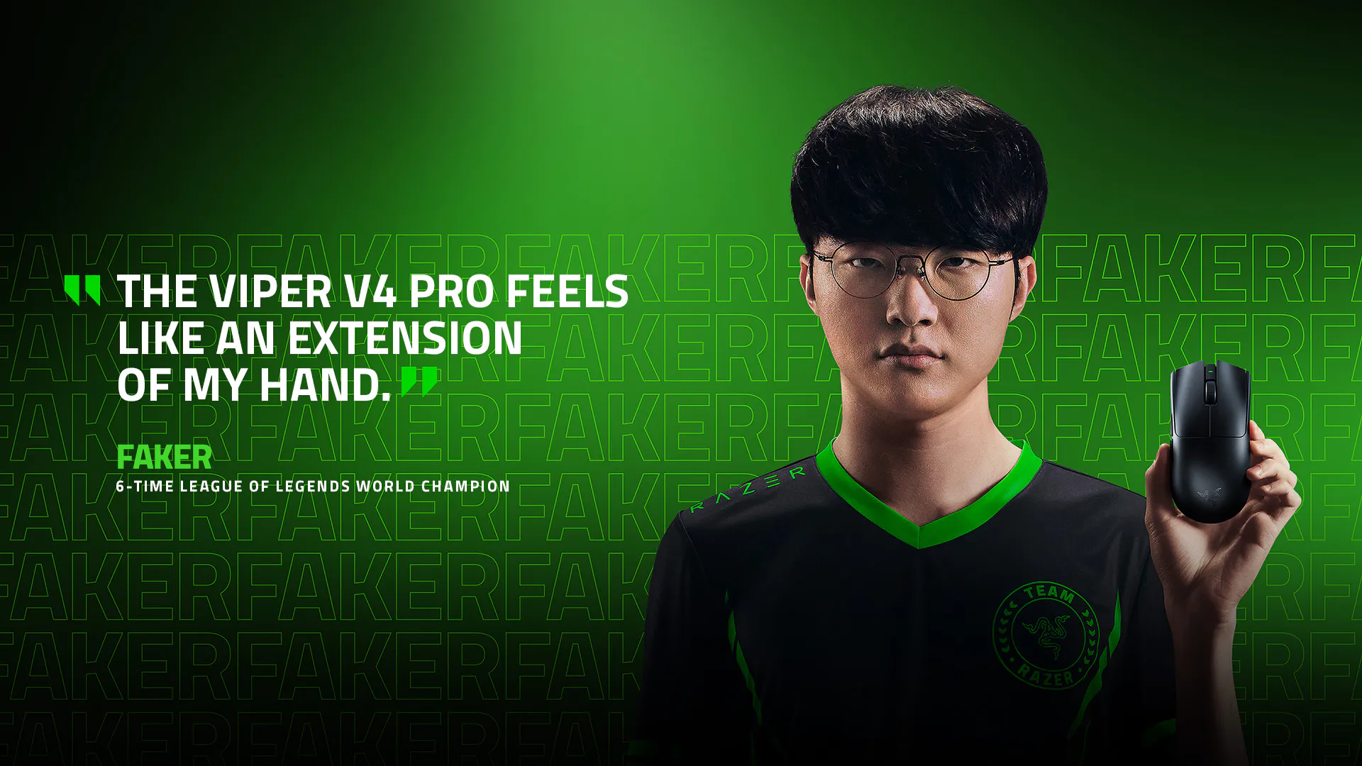 The Viper V4 Pro feels like an extension of my hand" quote. | FAKER | T1 | 6-TIME LEAGUE OF LEGENDS WORLD CHAMPION