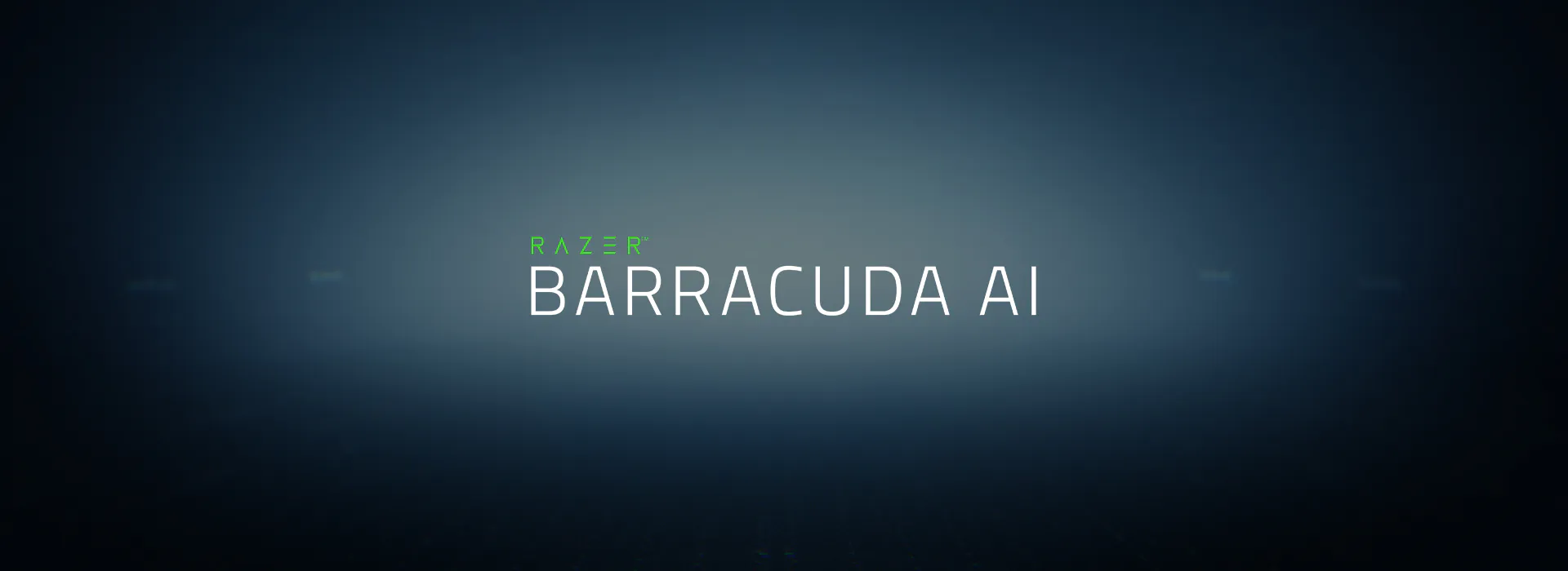 Razer Barracuda AI logo with green "RAZER" text and white "BARRACUDA AI" text on a dark gradient background.