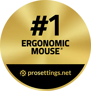 #1 Ergonomic Mouse badge from prosettings.net
