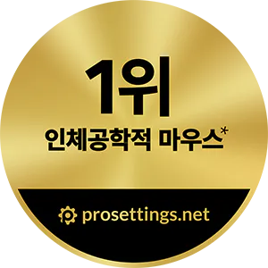 #1 Ergonomic Mouse badge from prosettings.net