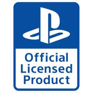PlayStation official licensed product logo in blue and white, with the PlayStation symbol and text "Official Licensed Product."