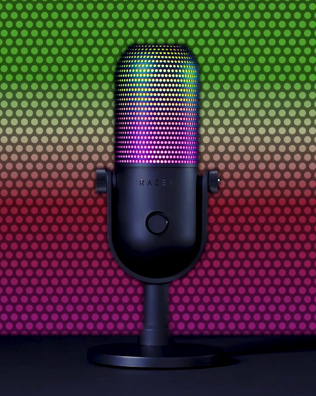 タップトゥミュート機能搭載のプロ仕様 RGB USB マイク - Razer Seiren