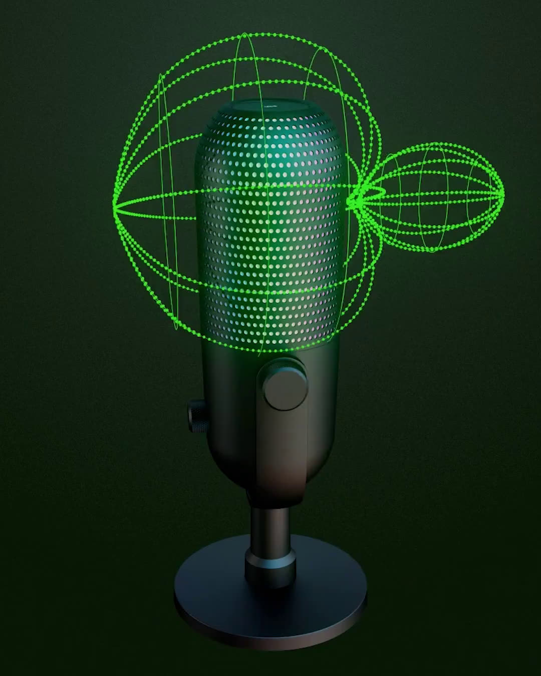 タップトゥミュート機能搭載のプロ仕様 RGB USB マイク - Razer Seiren