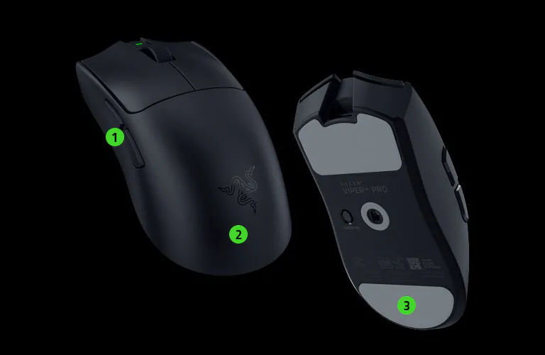 Product view with parts labeled 1, 2, 3