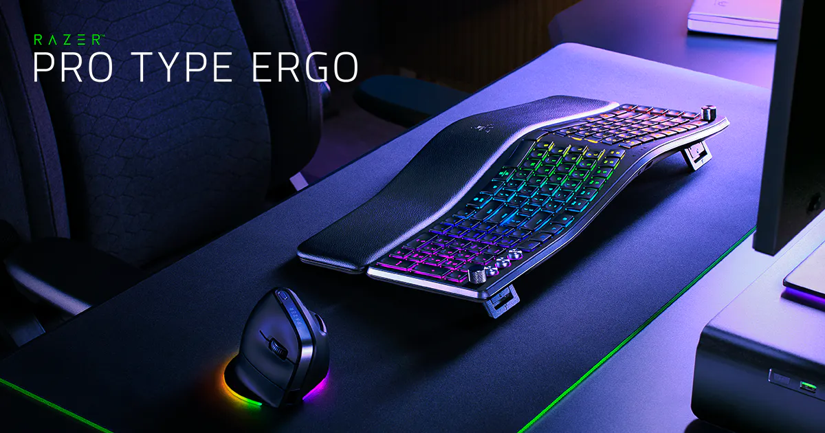 Premium Ergonomic Split Keyboard: Razer Pro Type Ergo | Razer United States